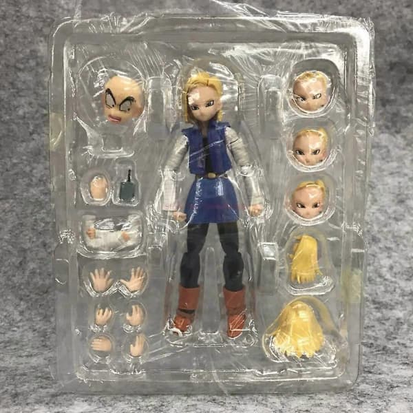Dragon Ball Anime Shf Android Nr.18 Actionfigur Leksaker Cyborg Android Nr.17 Och Ungdom Klilyn Samlarobjekt Modell Docka Gåva 18 with box
