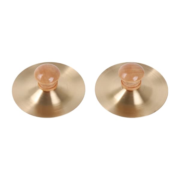 2 stk Mini Magedans Finger Cymbaler 2,66 tommer diameter Gylden
