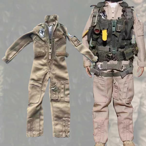 1:6 Actionfigurer Luftfartsuniform Miniature Blød DIY Dukke Udklædningstøj