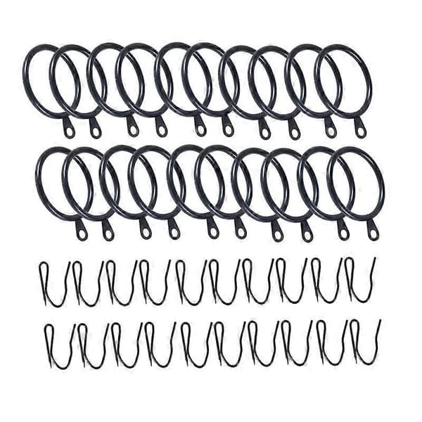 3.0*30mm Sort badeforhængsstangskrog med romersk ring og stiftekrogdesign (10 stk.)