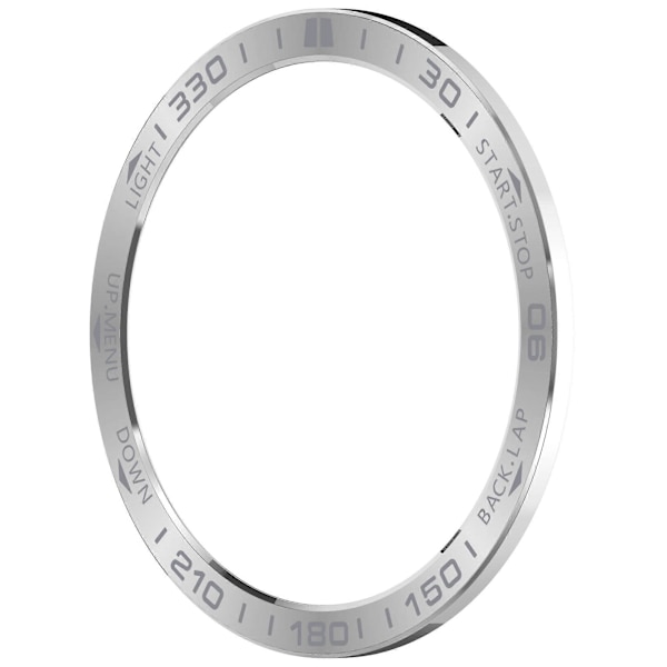 Til Garmin Fenix 8 47mm AMOLED Version Rustfrit Stål Bezel Ridsefast Beskyttelsesring - Sil Multicolor Silver+Grey