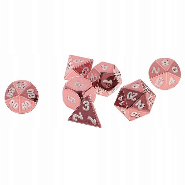 Tärningsspel Tärningar Polyhedral Tärningsset Flerfacetterade Tärningar Rpg Speltärningar Rosa