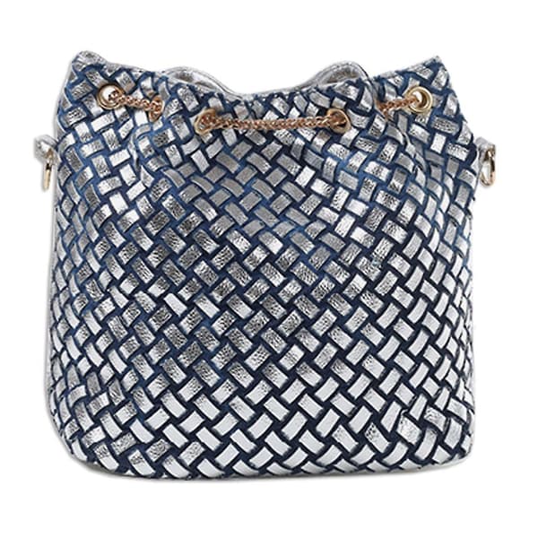 Vakker skulderveske i denim Silver