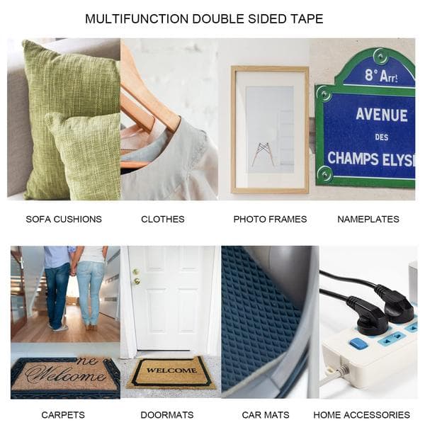 2026 siste eksplosjon Full teip dobbeltsidig tekstiltape (20mm*20m lang), multifunksjonell dobbeltsidig tape