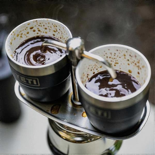 2-pak vakuumisoleret kop i rustfrit stål til espresso og kaffe 4 oz