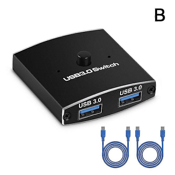 USB 3.0 AB Switch Selector 5 Gbps Dataöverföring Skrivardelningsadapter without cable