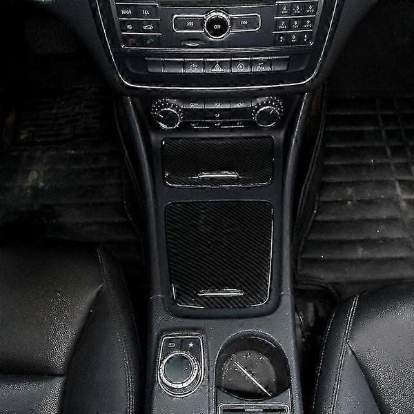 Kolfiber Förvaringslåda Panel Dekor för Mercedes Benz Cla Gla Klass