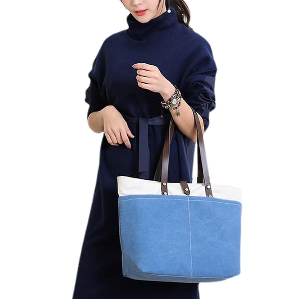 Suuri kangaskassi päivittäiseen käyttöön Blue