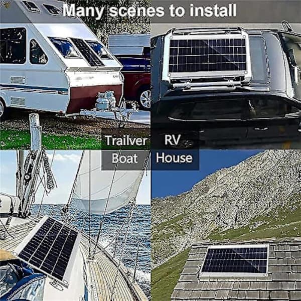 300W 12V Solpanel Kit Batteriladdare 300 Watt 12 Volt Off Grid System Med 10A-60A Styrenhet-11