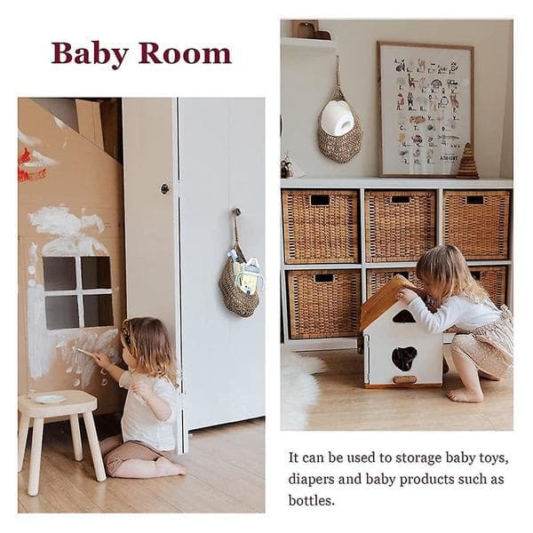 2026 latest explosion Hanging Jute Basket for Pantry, Potato Garlic Onion Baskets, Boho Wall Baskets 2pcs - Perfect
