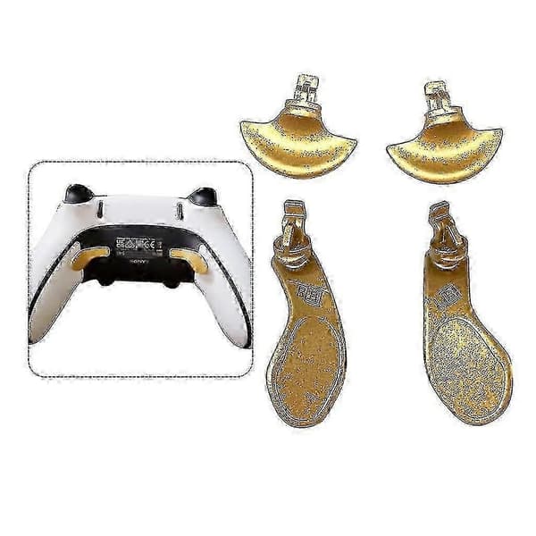 4 stk. metalbagtast til PS5- Edge Elite- håndtag, spilcontroller, gamepad-bagtast Gold