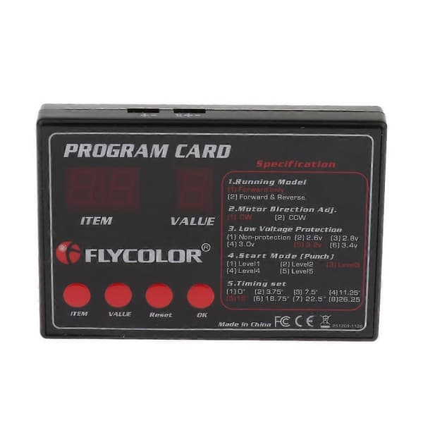 ESC-programmeringskort Programbox för borstlös RC-båt LCD-display