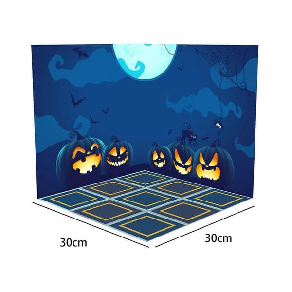 1:6 Baggrundslayout Scene Layout Scene Display Samling Diorama Scene, Køretøj halloween