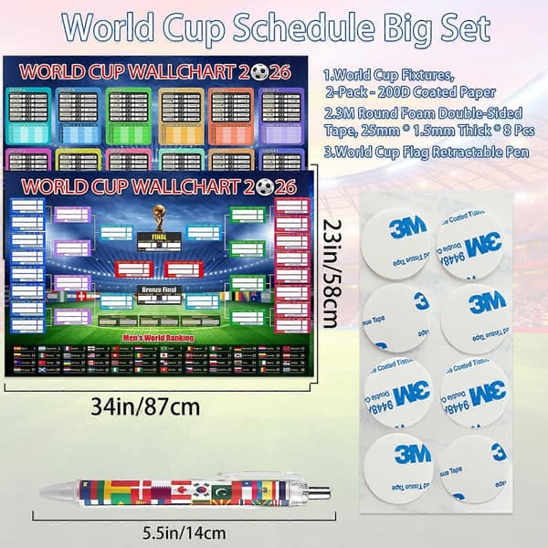 2026 VM-plakater med kampprogram