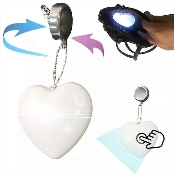 Veske Glow Heart Light, LED automatisk sensor glødende hjerteformede veskelys