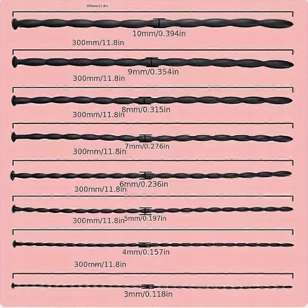Uretral Dilator Set, Silikon Dilatorer, 8 Delar Komplett