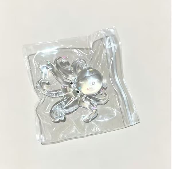 NeeDoh Donut Squeezer Maltose Rebound Stress Relief Legetøj Octopus (transparent)