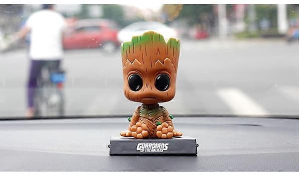 Tegneserie Groot Bilinstrumentbræt Bobblehead Actionfigur Sød Anime Groot