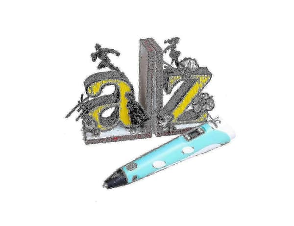 25-26 Scrib3d P1 3D-utskriftspenna med display - Inkluderar 3D-penna, 3 startfärger av PLA-filament, Stencil_way Dxldv