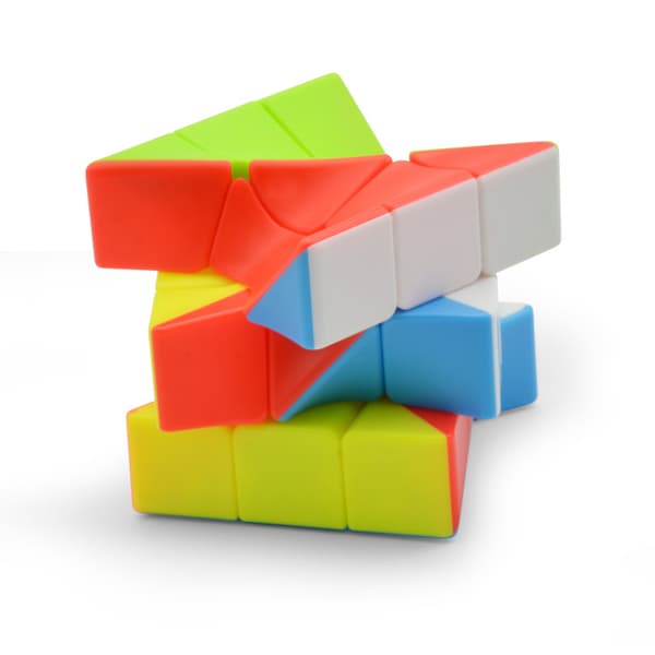 Cube Twist Stickerløs Speed Cube Lys Farve Magisk Puslespil Legetøj