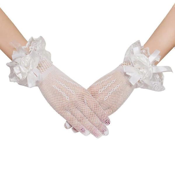 Bryllup Brudehandsker Elegant Tyl Kort Tilbehør til Kvinder Hvid One Size