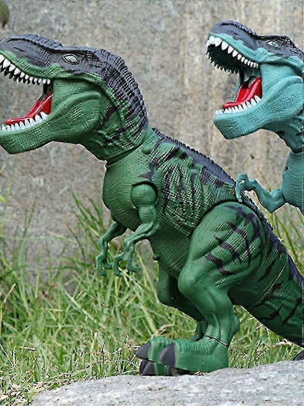 Simuloitu sähköinen T-Rex-dinosauruslelu munimis- ja karjuntaäänitoiminnolla green