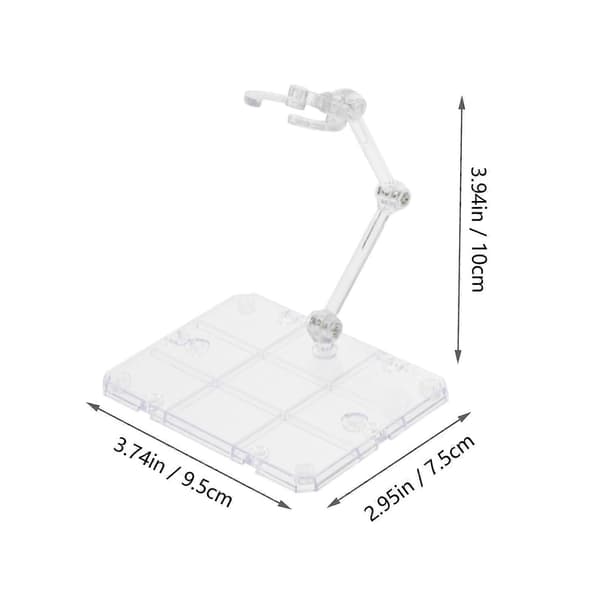1 sæt actionfigur stativ klar legetøjsdukkeholder figurmodel displaystativ sort