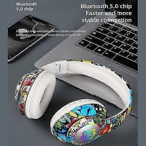 Trådlöst headset med blixtljus hörlurar för barn bekväma