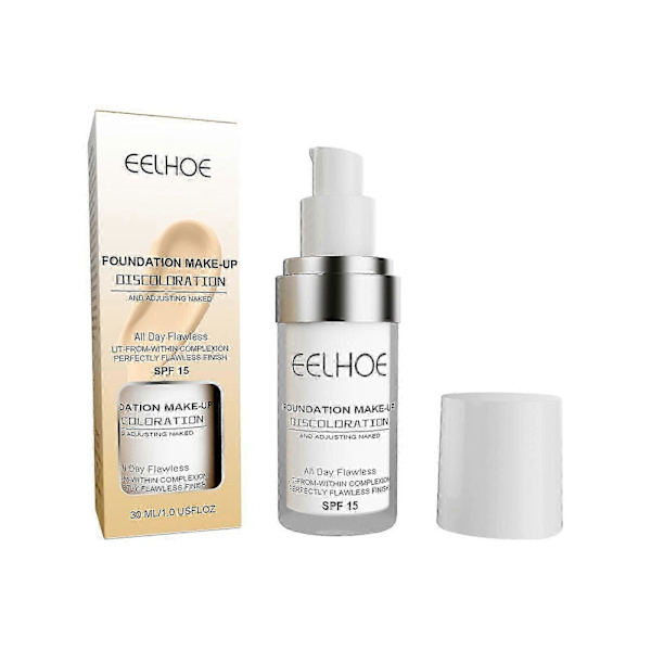 Farveskiftende flydende foundation til concealer