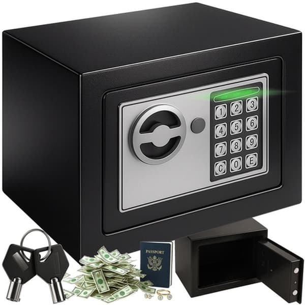 Digital Safe with Code Lock and Key - Home and Office 2540