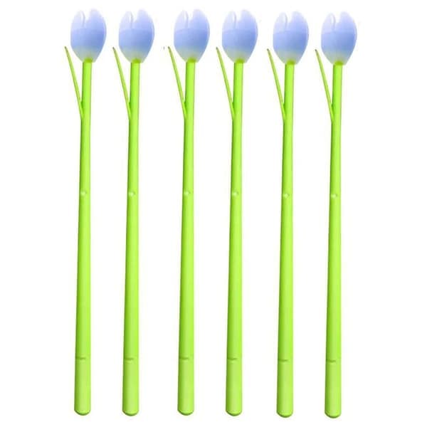6 stk. Tulip kuglepenne farveskiftende BLÅ