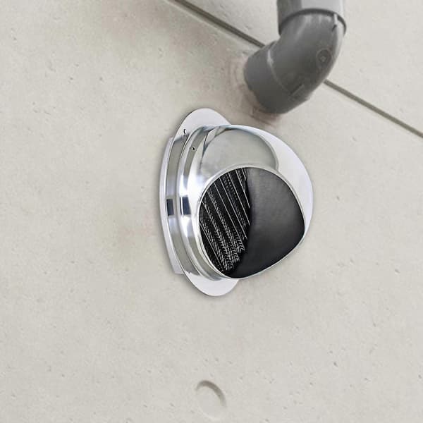 304 Rustfritt Stål Luftventil Utløpshetter med Innebygd Netting Skjerm Ventilhette (New) Air Vent 130mm