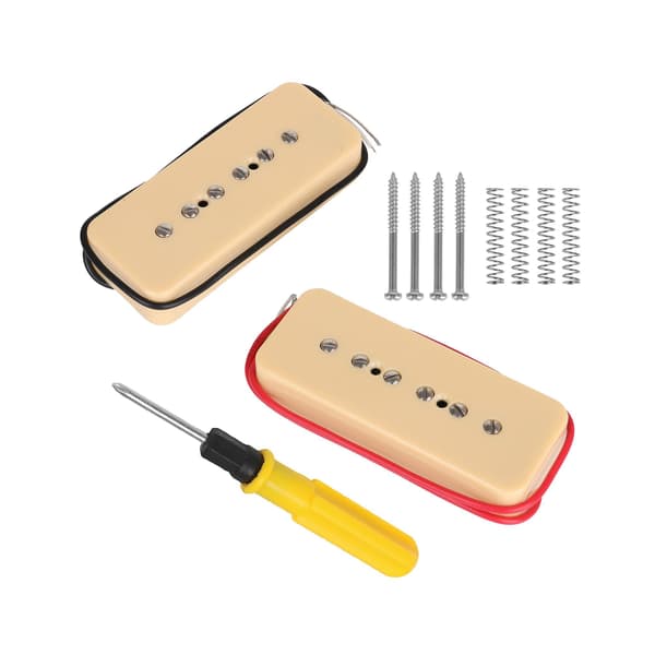 2 STK Creme Farve Single Coil Pickups & Skruer Dele til Elguitar