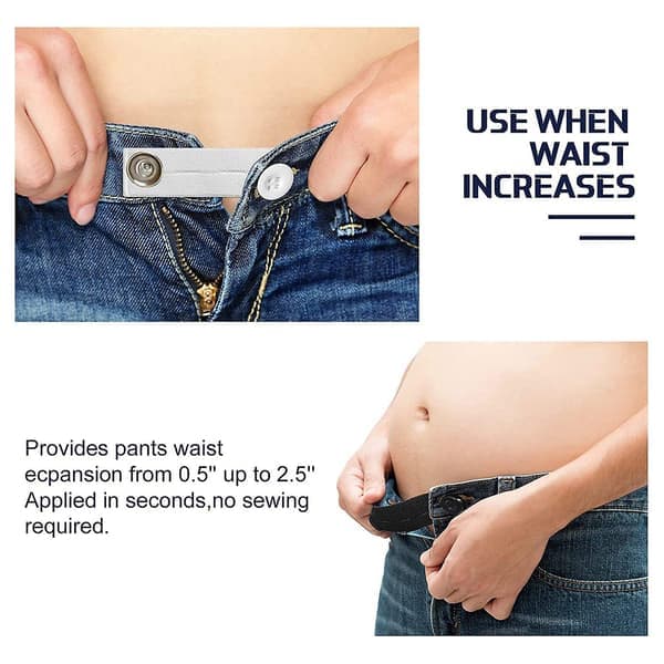 20-pack Button Extenders, including 10 Elastic Waist Extenders and Comfortable Adjustable Extenders for Jeans