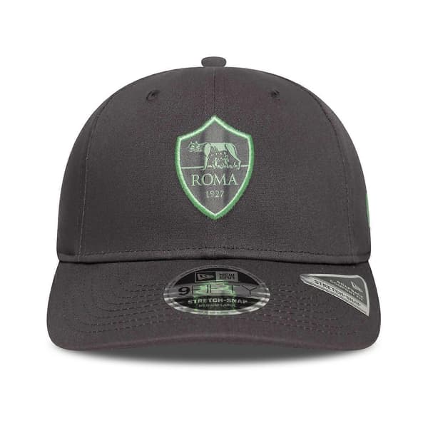 9Fifty Stretch Snapback Keps - AS Roma kolgrå Charcoal M/L