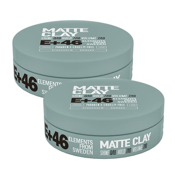 2-pakkaus E+46 Matte Clay 100ml Transparent transparent