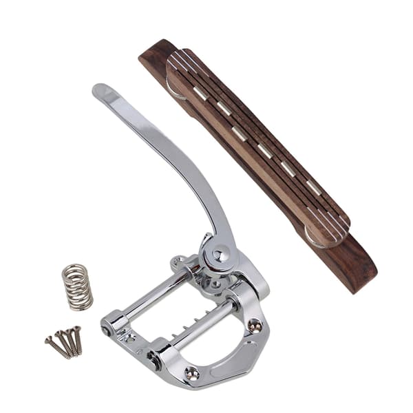 2 stk. Vibrato Tailpiece og palisanderbro-sæt til jazzguitar