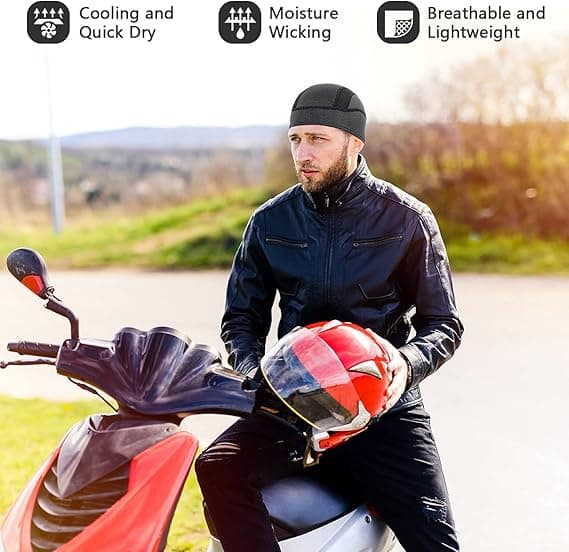 Cykelmössa Hjälmfoder, Kylande Nät Cykelkepsar Under Hjälm, Svettabsorberande Löparmössa för Män och Kvinnor