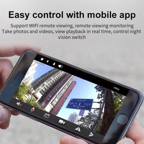 150° IP Camera / Wireless Surveillance Camera - WiFi Svart black