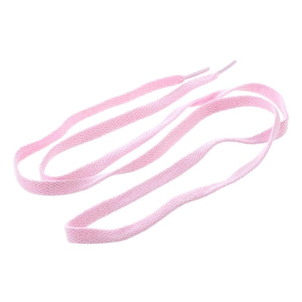 4 stk. 110 cm solide flade snørebånd til sneakers, lyserøde Rosa