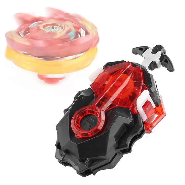 Battling String Launcher, Lång Dual String Battle Game, Top Burst Launcher Set Black Red