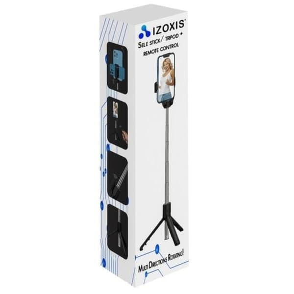 Selfie Stick Bluetooth til iPhone Android, Udtrækkelig Bærbar Trådløs Selfie Stick Stativ, Sort