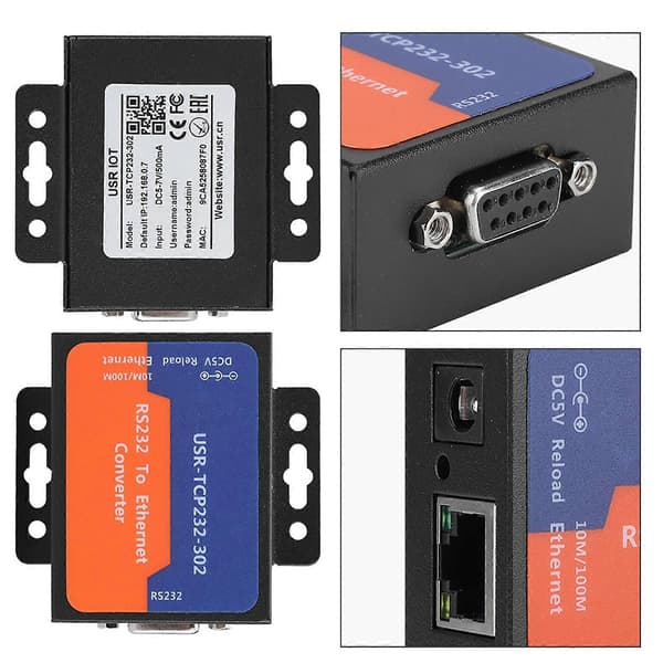 Praktisk og vakker seriell server portserver seriell til Ethernet-modulomformer USr TCP232-302