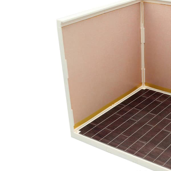 1:12 Skala Bakgrundsscen, Simulering Vardagsrum Bakgrund, Layout Display Scen Style A