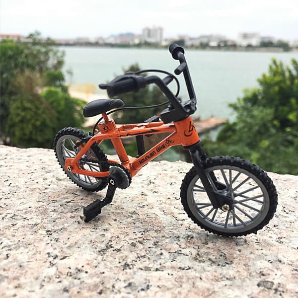 Mini cykelmodel til børn drenge, cykelmodel til hjem og skrivebord Orange