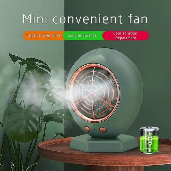 Mini USB-opladning Aircondition Ventilator Stor Vind Luftcirkulationsventilator Miniventilator