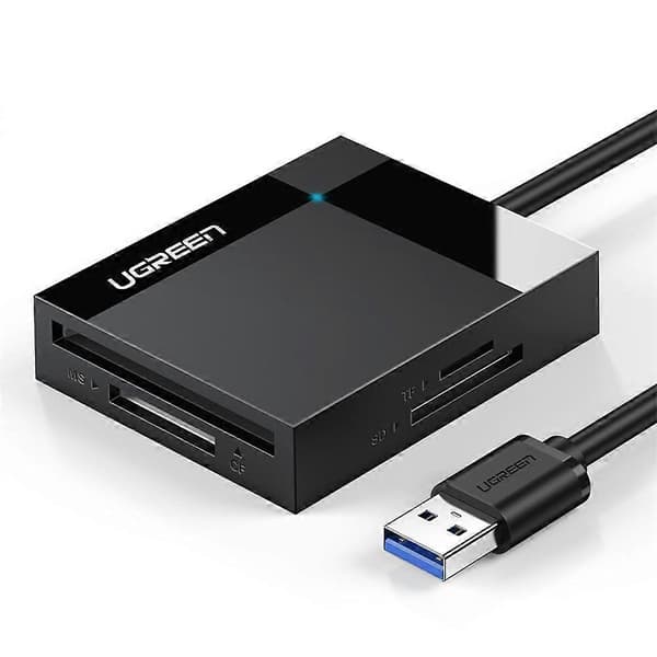 UGREEN 4-i-1 USB 3.0 SD/TF minnekortleser CF MS Compact Flash-kortadapter for bærbar PC