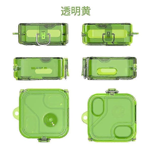 Etui til Nothing Ear 2, beskyttende PC hard Nothing Ear 2-etui med stropp Yellow