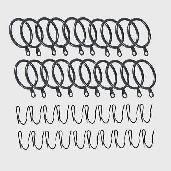 3.0*30mm Sort badeforhængsstangskrog med romersk ring og stiftekrogdesign (10 stk.)