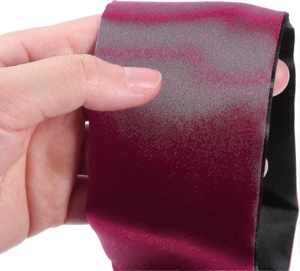 2-pack sovmask i satin, ögonbindel, 150 cm Black Red